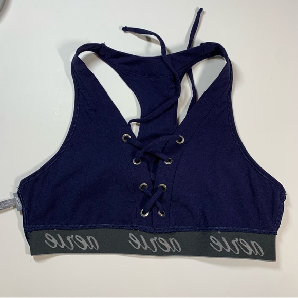 Med Aerie blue lace up front sports bra - Picture 7 of 13